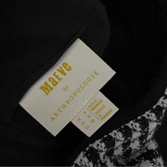 Maeve By Anthropologie Townsend Knit Tweed Houndstooth Skirt - Picture 7 of 8